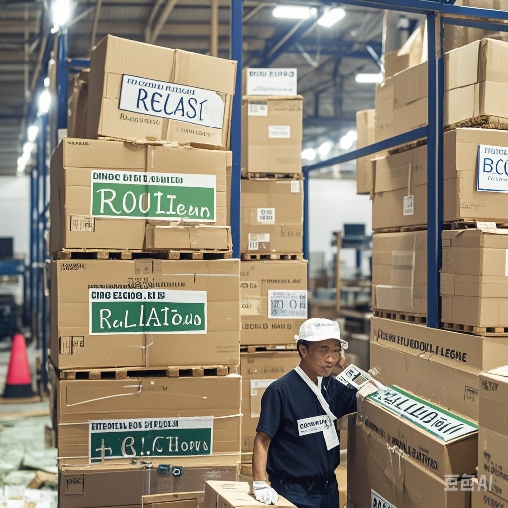 relocation and re-labeling of goods