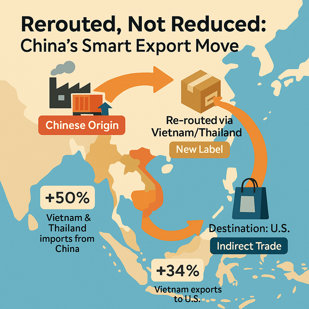 Indirect Trade Routes Reveal China’s Strategic Patience Amid U.S. Tariff Tensions